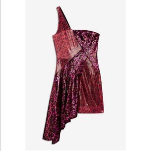 Halpern for Topshop leopard sequin dress SZ8